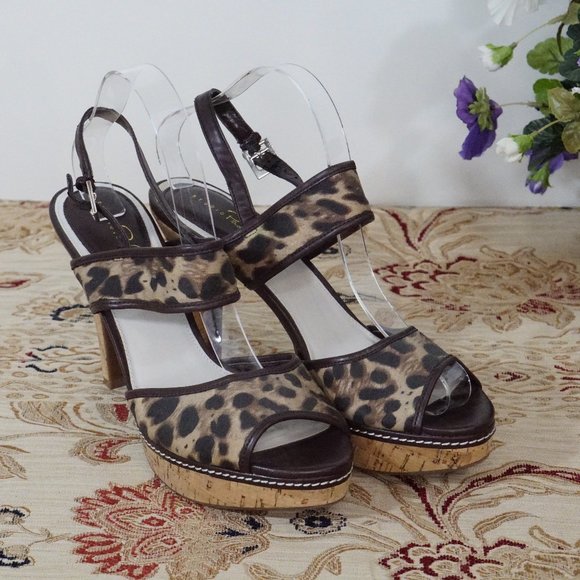 STUDIO PAOLO Ultra high Heel Leopard Print unworn - Picture 1 of 8